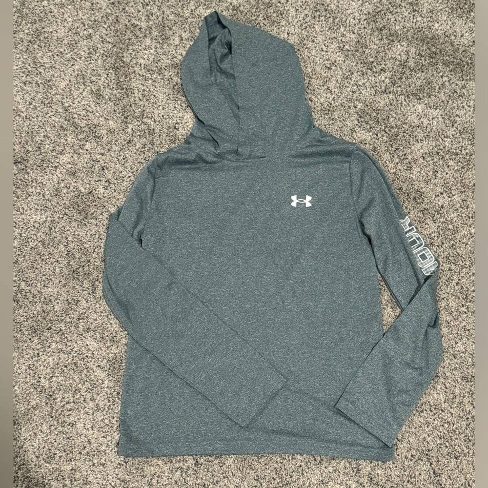 Under Armour long sleeve with hood- Size Youth Large